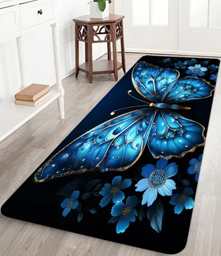 Miniatura 35 de Alfombra antideslizante de espuma de esponja de pelo bajo para puerta de baño, alfombras separadas a prueba de deslizamiento, alfombra de ilusión