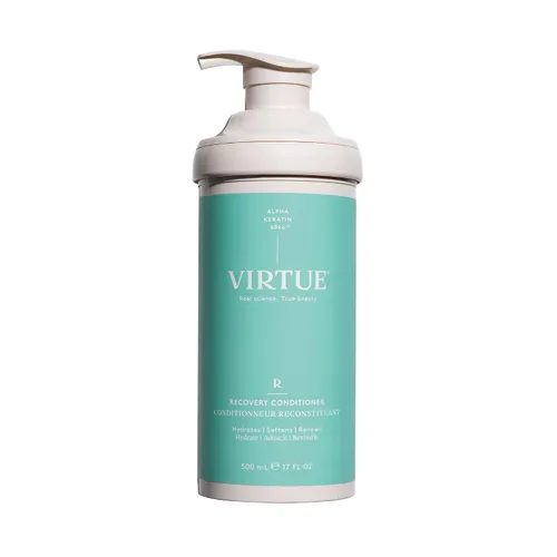 VIRTUE Acondicionador de recuperación con queratina hidrata, suaviza y renueva el cabello dañado, sin sulfatos y color seguro