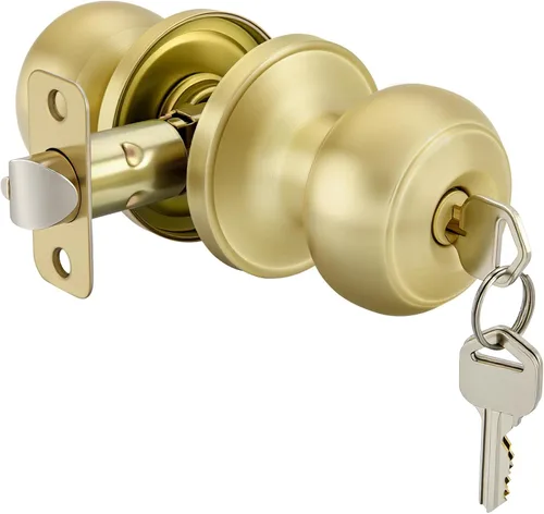 Miniatura 60 de Goldenwarm - Perillas interiores de puerta de bronce aceitado, perillas para puerta de dormitorio, pomo de puerta de bronce con privacidad, perilla