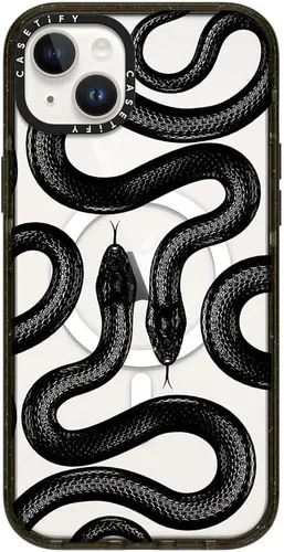 Miniatura 189 de CASETiFY Impact - Funda para iPhone 13 [protección contra caídas de 6.6 pies/compatible con Magsafe] Black Kingsnake, color negro transparente