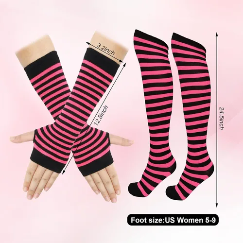 Miniatura 2 de Juego de 4 pares de calcetines largos a rayas para mujer