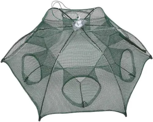 Miniatura 2 de Cebo de pesca Trampa plegable para red de cangrejo Jaula de inmersión fundido Pescado Minnow cangrejo camarón