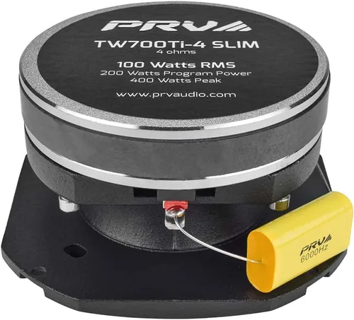 Miniatura 5 de PRV AUDIO Par de tweeter de bala de titanio de 4 pulgadas TW700Ti-4 perfil delgado, 200 vatios de potencia de programa, 4 ohmios, 100 vatios RMS