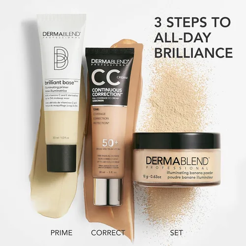 Miniatura 5 de Dermablend Brilliant Base - Maquillaje facial iluminador, formulado con niacinamida, manteca de karité y glicerina, enriquecido con derivados