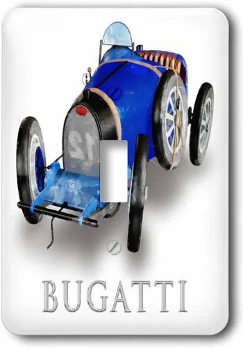 3dRose LLC LSP _ 58801 _ 1 Classic Bugatti coche de carreras interruptor de botón único