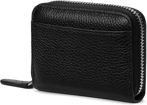 Miniatura 21 de SENDEFN Cartera de cuero para mujer, con bloqueo RFID, pequeñas carteras compactas, titular de la tarjeta de crédito con ventana de identificación