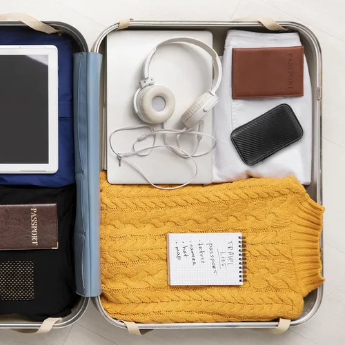 Miniatura 5 de Estuche de transporte para banco de energía solar, caja de almacenamiento de viaje dura portátil para cargadores solares, compatible con BLAVOR Negro