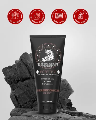 Miniatura 6 de Bossman Fortify - Acondicionador intenso para barba para hombres (aroma de diligencia), hidrata, repone y protege con ingredientes naturales
