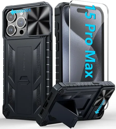 Miniatura 54 de FNTCASE for iPhone 11-Pro Phone Case: Military Grade Drop Proof Mobile Cover with Kickstand & Slide Rugged Shockproof Bumper Heavy Duty Protector