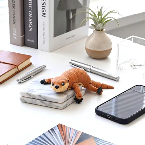 Miniatura 36 de Yipintang Criaturas Impresas en 3D Animales Flexibles - Juego de Animales Fidget de 7 Pulgadas para Decoración de Estantes (Pareja de León Adulto)