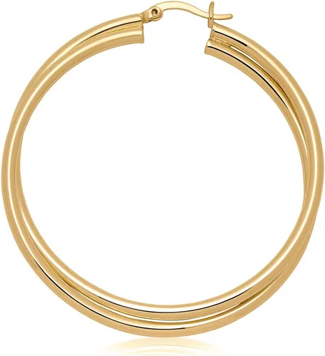 Miniatura 4 de Milla Crossover Twisted Hoop Earrings for Women – Hypoallergenic Silver or Gold Statement Hoops – Lightweight & Easy to Wear