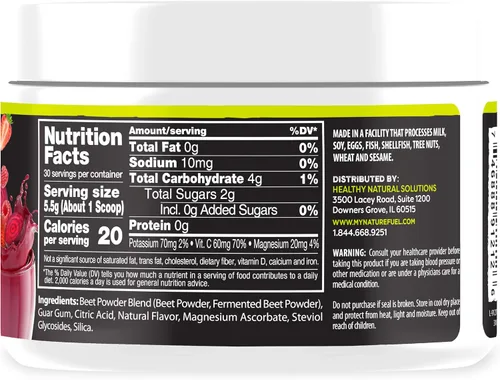 Miniatura 6 de Healthy Delights Nature Fuel Power Beets, jugo de remolacha vegano en polvo, polvo de remolacha para la presión arterial alta, 0 g de azúcar