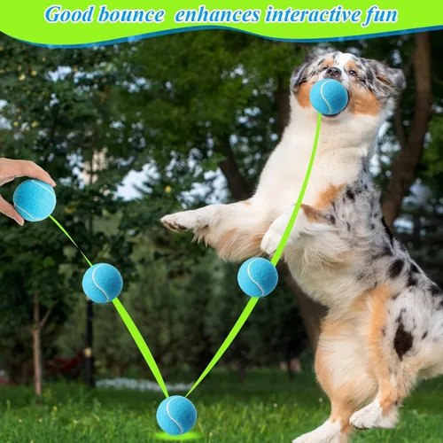 Miniatura 6 de Skylety 16 pelotas de tenis chirriantes de 2.5 pulgadas a granel para perros, pelotas de tenis flotantes, suministros de juego para perros, juguetes