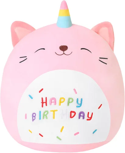 SQEQE Gato Unicornio de Peluche Kawaii Almohada de Peluches de Gato de Cumpleaños Juguete de Animal de Peluche Relleno Muñeca de Peluche Suave
