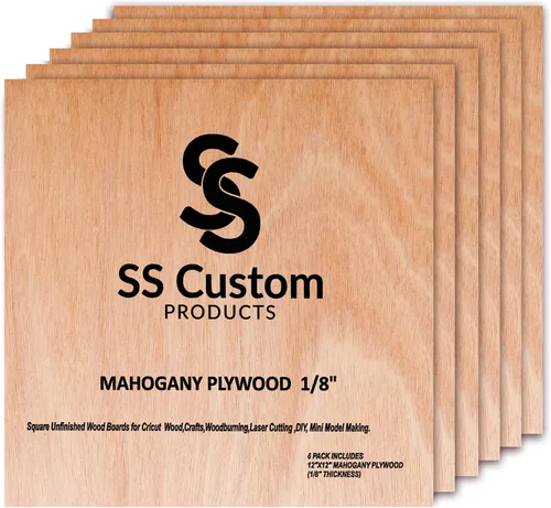 Miniatura 10 de Hojas de tilo para manualidades de 3 mm, hojas de madera contrachapada de 1/8 pulgada para corte láser, grabado en madera, modelos arquitectónicos
