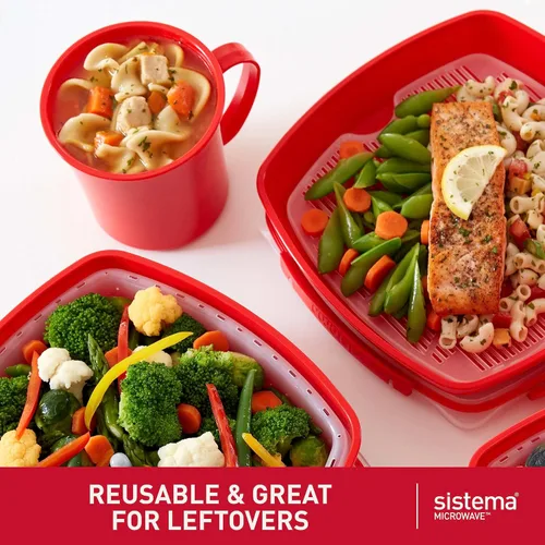 Miniatura 5 de Sistema Taza de sopa para microondas 25.4 onzas líquidas Recipiente de alimentos para microondas con ventilación de liberación de vapor Sin