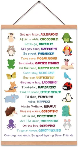 CHDITB Póster de cocodrilo con texto en inglés "See You Later Alligator", marco para colgar pósteres de regreso a clases, arte de pared para