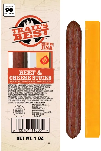 Miniatura 3 de Trail's Best Paquetes de 1 onza de carne de res y queso gemelos de 1 onza (tubo de 15 unidades)