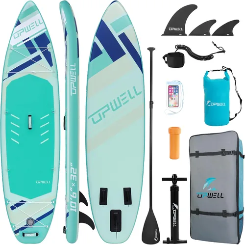 Miniatura 16 de UPWELL 11’6”/11'2”/11'/10'8”/10'6”/10'2” Inflatable Stand Up Paddle Board with sup Accessories Including Backpack, Repairing Kits, Non-Slip Deck