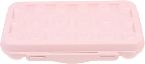 Miniatura 3 de Hemoton 2 soportes para huevos para refrigerador, caja de almacenamiento de huevos para refrigerador, dispensador de huevos, bandeja