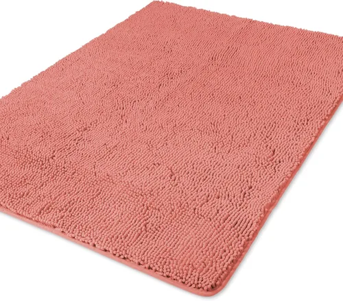 Miniatura 33 de Yeaban Alfombras pequeñas de baño de felpilla de 12 x 12 pulgadas, absorbentes y lavables, antideslizantes, de felpa y suaves para baño, ducha