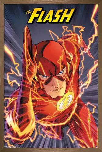 Miniatura 15 de Trends International DC Comics The Flash - Póster de pared de velocidad, 22.4 pulgadas de largo x 14.7 pulgadas, versión enmarcada de madera