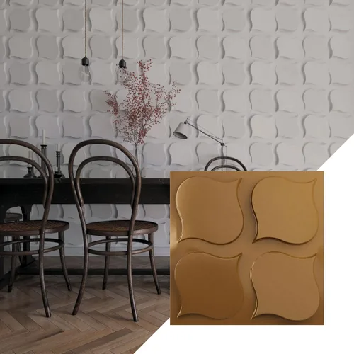 Miniatura 23 de Ekena Millwork WP20X20CVWH 19 5/8 pulgadas de ancho x 19 5/8 pulgadas de alto Clover EnduraWall Decorativo 3D Panel de Pared Cubre 2.67 pies