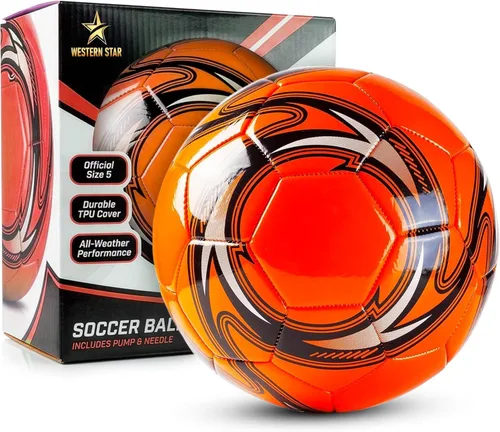 Miniatura 19 de Western Star Balón de fútbol Helix- Tamaño 3 4 5 – Pelotas de fútbol oficiales de grado de partido – Diseño atractivo y duradero