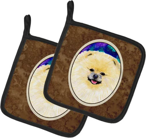 Miniatura 199 de Caroline's Treasures SS8617PTHD - Juego de soportes para ollas de cocina resistentes al calor, almohadillas calientes para horno para cocinar, Husky