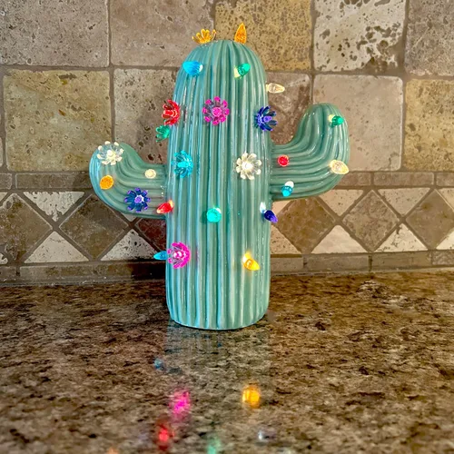 Miniatura 6 de National Artcraft Adornos de luz para árbol de cerámica estilo giro pequeño, 144 unidades (aguamarina)