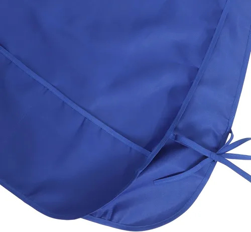 Miniatura 3 de minkissy Delantal sin mangas de poliéster impermeable con bolsillo negro y azul delantal para cocina, restaurante y estilista uso para hombres