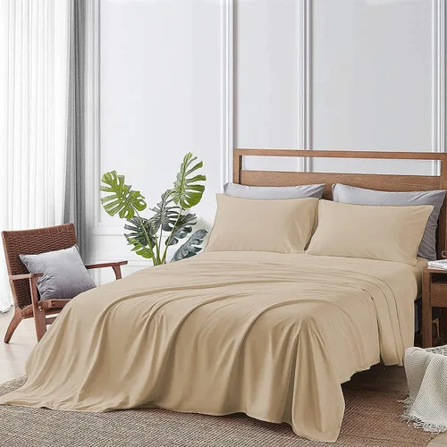Miniatura 3 de Juego de cama en una bolsa de 8 piezas de tamaño individual – Juego de edredón de 500 GSM con ajuste profundo de 15 pulgadas, plano, falda de cama