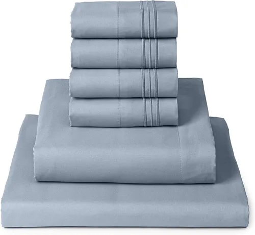 Miniatura 67 de Mellanni Juego de Sábanas Split King - Colección Icónica de 7 Piezas para Ropa de Cama, (Incluye 4 Fundas de Almohada), Bolsillo Profundo de 16 1394