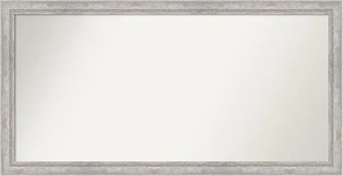 Miniatura 320 de Amanti Art Espejo de baño plateado para sobre fregadero, 23 x 23 pulgadas, espejo cuadrado plateado en ángulo, marco de madera moderno medio, se