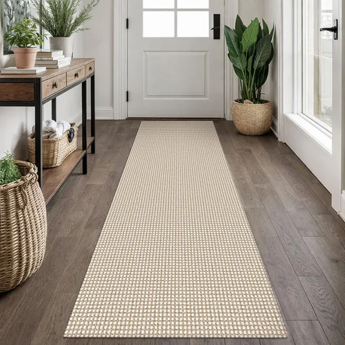 Miniatura 51 de EARTHALL Alfombra de pasillo 3x14 pies, alfombras lavables extra largas para pasillos, tejidas, antideslizante, alfombra trenzada para entrada