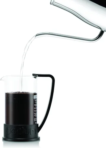 Miniatura 4 de Bodum Cafetera de prensa francesa Brazil de 12 onzas, vidrio de borosilicato resistente a altas temperaturas, negro - Hecho en Portugal
