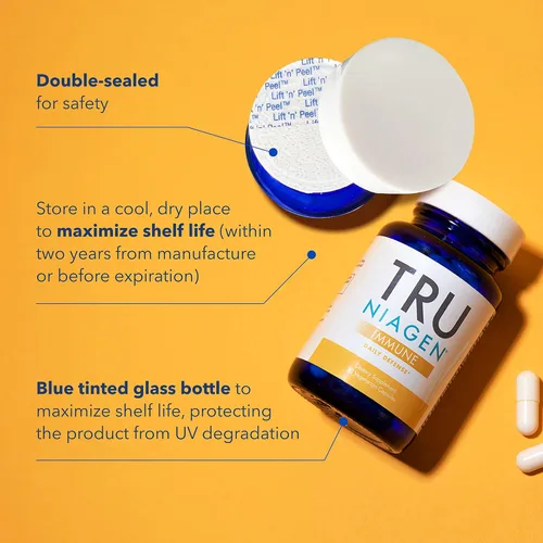 Miniatura 3 de TRU NIAGEN Suplemento de apoyo inmunológico – Defensa diaria – Vitamina C de fermentación, vitamina D3 vegana 2000 UI, zinc, más teracurmina