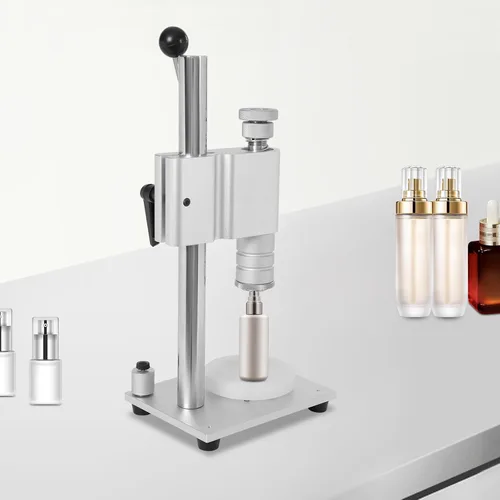 Miniatura 2 de Máquina tapadora manual de botellas de perfume, herramienta de sellado de tapas de 0.51 pulgadas/0.512 in, máquina taponadora de escritorio