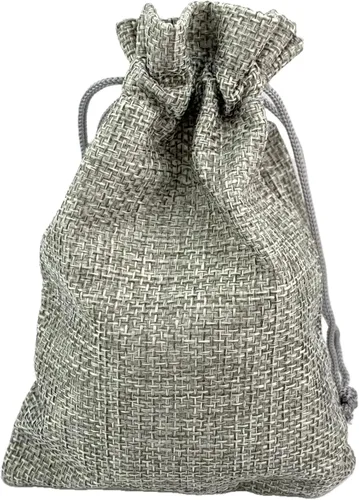 Miniatura 32 de Palmhomee Paquete de 20 bolsas de regalo de arpillera con cordón, bolsas de joyería de lino, bolsas de yute de boda para joyas y bolsas