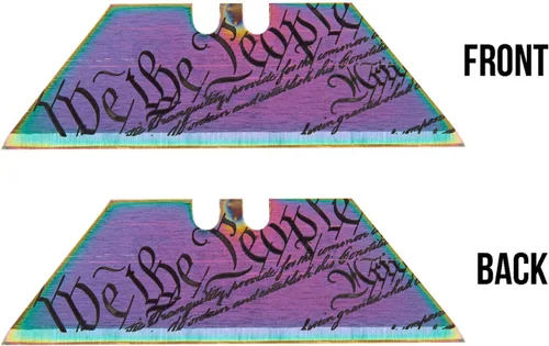 Miniatura 4 de NDZ Performance Repuesto de hoja de acero para cuchillo utilitario Berkling, hoja de afeitar personalizada, diseños grabados con láser de doble We