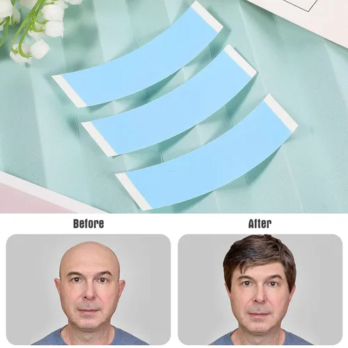 Miniatura 3 de Maitys 120 piezas de cinta frontal de encaje para peluca, adhesivo de doble cara, impermeable, en forma de C, para pelucas largas y cortas, sin