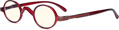 Miniatura 20 de Eyekepper Lentes de filtro de luz azul, lentes de computadora, lectores de bloqueo redondo pequeño con bisagras de resorte, Lente Lente