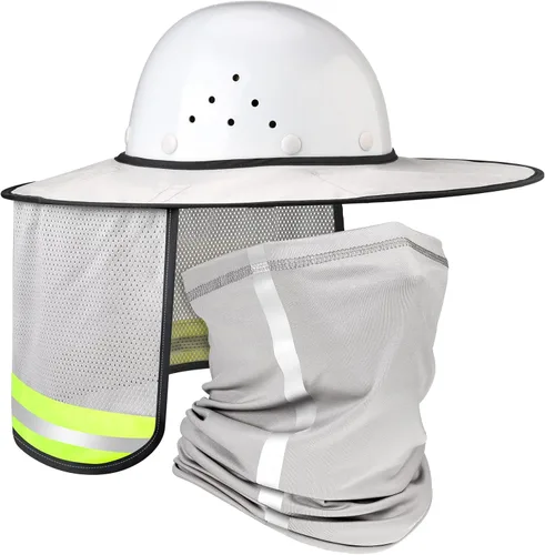 Miniatura 9 de SATINIOR 2 unidades de casco de protección solar para el cuello, alta visibilidad, malla de ala completa, protección solar y polaina para el cuello