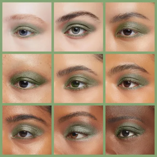 Miniatura 3 de Pure Ziva Polvo Compacto Suave Prensado Solo Sombra de Ojos Vegana Verde Jade Brillante de Eucalipto Oliva; Libre de Talco, Parabenos y Crueldad