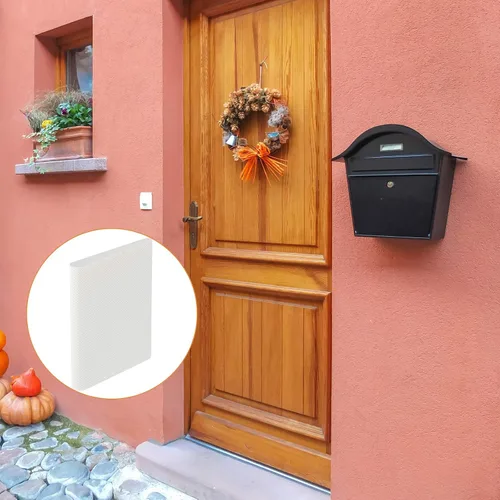 Miniatura 6 de Jetec 14 Piezas Sellos de Esquina de Puerta Autoadhesivos Sello de Marco de Puerta Exterior Burlete Almohadilla de Esquina de Espuma Tope de Blanco