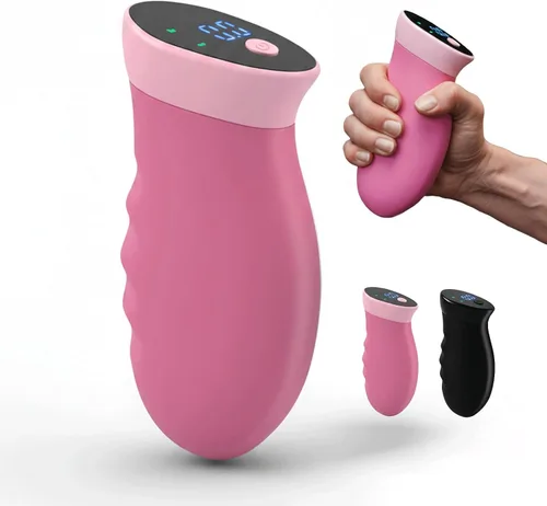 Miniatura 8 de Entrenador de fuerza de agarre digital, fortalecedor de agarre de mano de 0 a 440 libras con pantalla en tiempo real (sin sonido), 2 modos: prueba