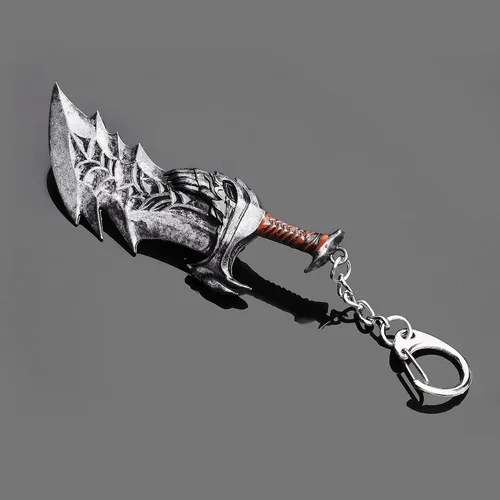 Miniatura 3 de SONGCHANGJEWELRY Game GOW Ragnarok - Llaveros de metal Kratos Blades of Chaos Cosplay – Regalos de Navidad para hombres adolescentes fanáticos