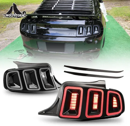 Miniatura 9 de WOLFSTORM Luz Trasera LED Compatible con Ford Mustang 2010 2011 2012 2013 2014 con Diseño de Luz de Giro Dinámico, Reemplazo de Luz Trasera