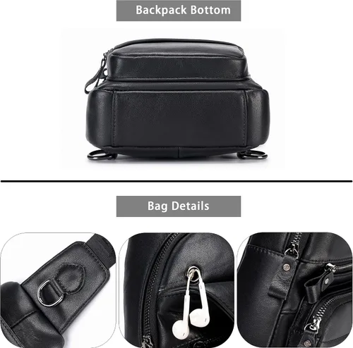 Miniatura 200 de LUKZIJAES Bolso bandolera de cuero genuino para hombre