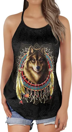 Miniatura 2 de Camiseta sin mangas para mujer, camisetas de verano para mujer, camisas cruzadas con espalda abierta para mujer, el mejor regalo para mamá, novia
